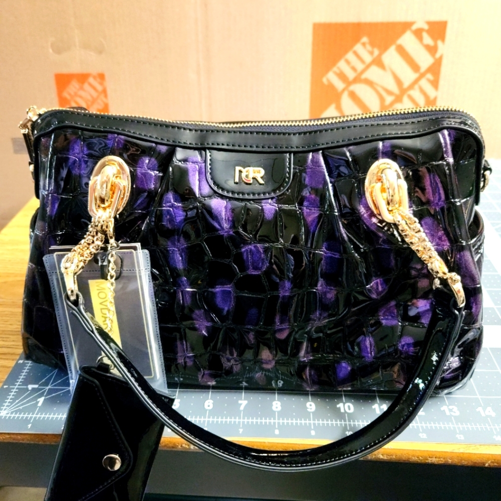 Black and Purple Handbag